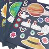 6 Sheetsset Space Planet Diy Stickers For Kids Funny Assemble Cartoon Puzzle Handicrafts Make A Face Sticker Decoration