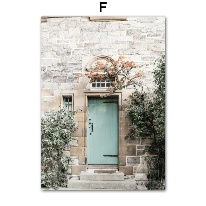 Pintura em Tela Arte de Parede Castelo de Londres Colina Verde Flor Amarela Pôsteres e Impressões Nórdicos Imagens de Parede Para Decoração de Sala de Estar