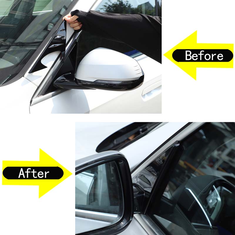 Für BMW X1 U11 2026-2026 ABS Hochglanz Schwarz Auto Spiegel Seiten Dreieck Spoiler Verkleidung Abdeckung Aufkleber Auto Zubehör