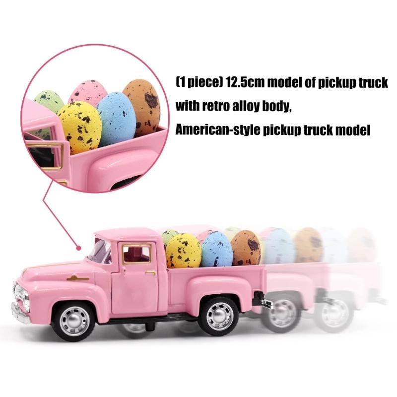 Easter Truck Decors with Eggs Table Decors Easter Farm Pickup Truck Decors