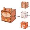 Wooden Animal Rabbit Fox Panda Shape Music Box Toy For Kids Ages 3 To 6 Gift For Girls