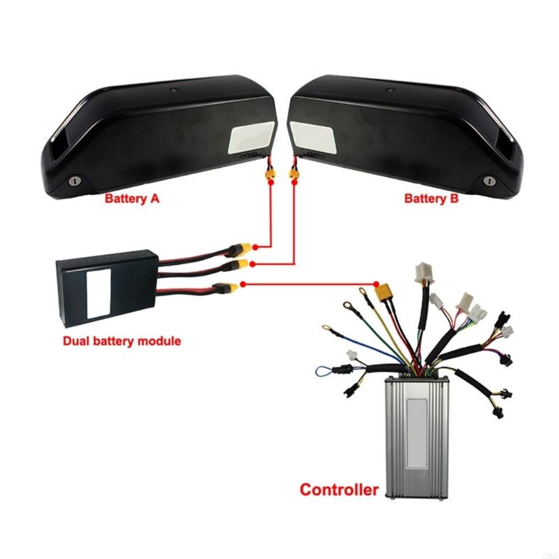 28GC Аккумуляторный блок Переключатели для Электровелосипеда Электрический Параллельный Модуль Двойной Аккумулятор Преобразователь Разряда Двойного Аккумулятора China Mainland