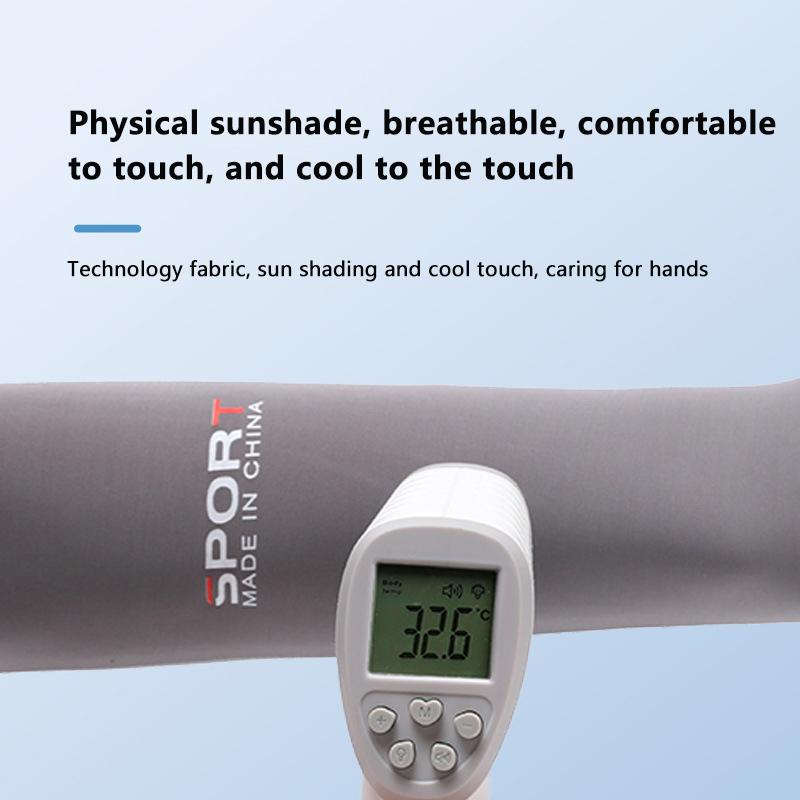 Arm Sleeves Sun Uv Protection Long Ice Silk Sports Sleeve Hand Cover Men Women 2 Fingers Outdoors Breathable