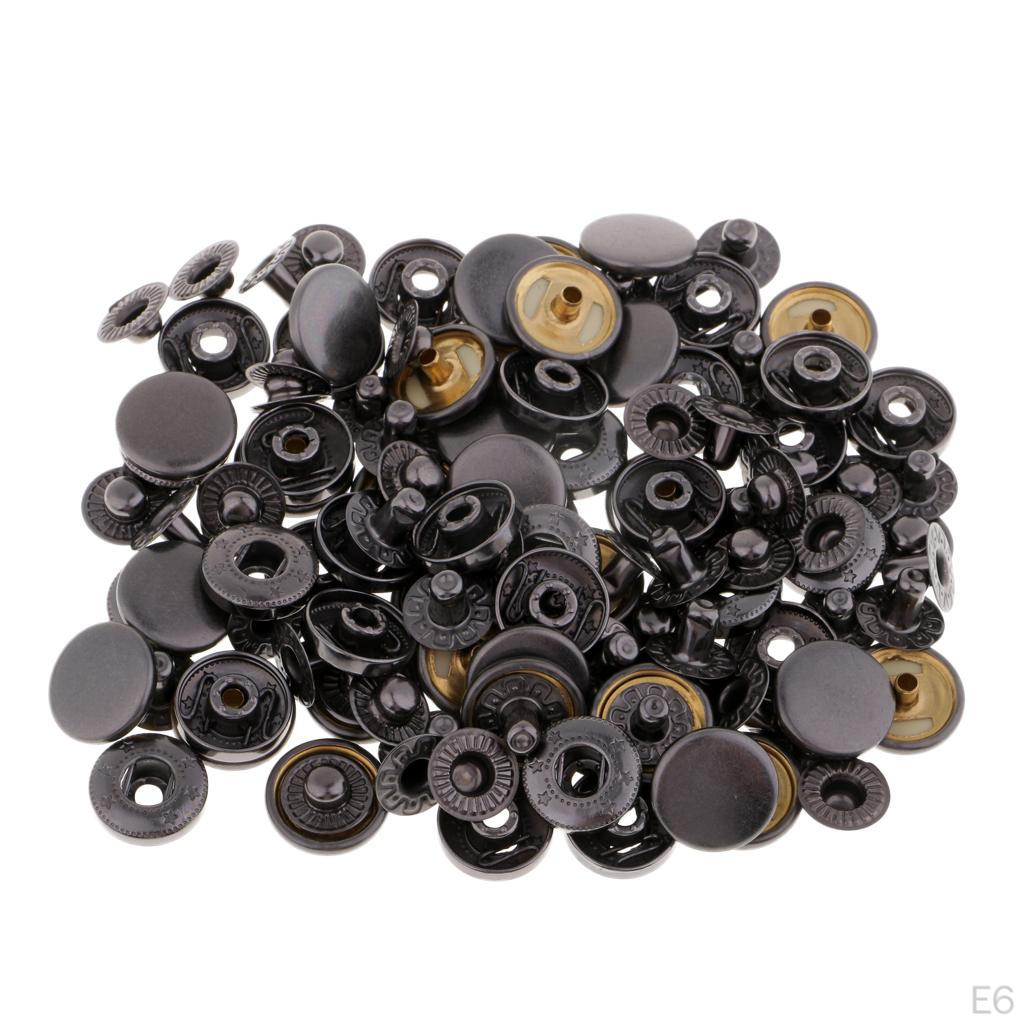 30 Sets - Made of 4 Parts Snap Buttons Fastener Clothes Jeans Belts Accessories