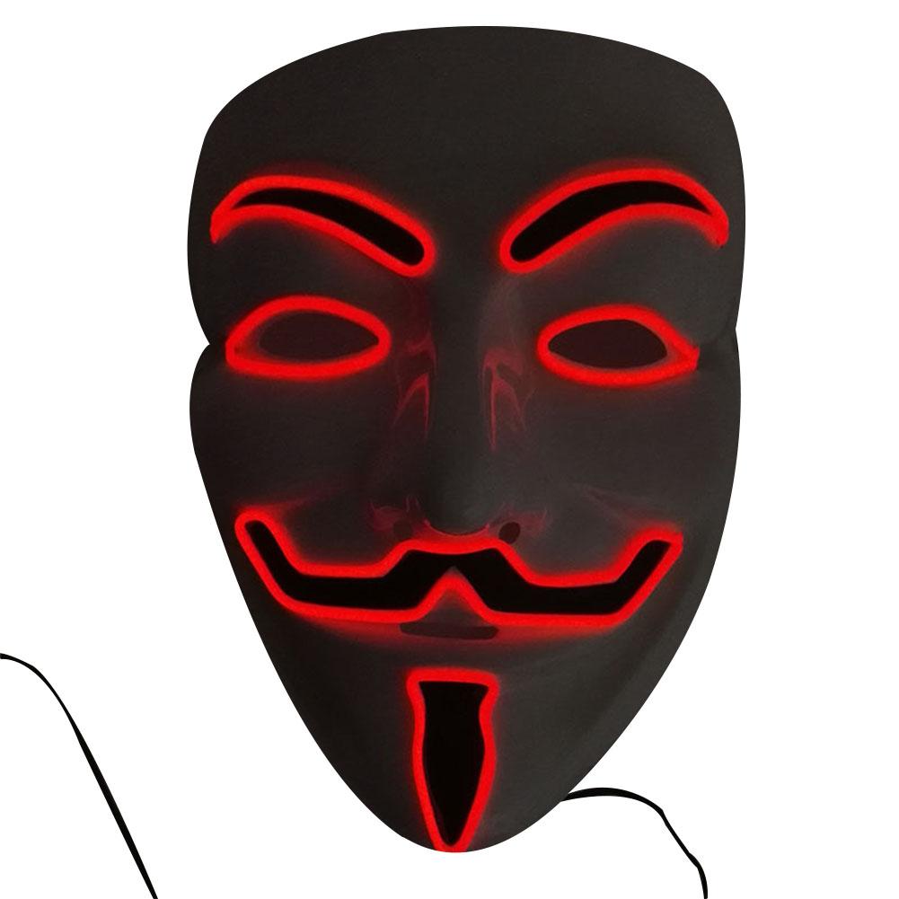 V Vendetta Make-up Party Maske LED-Licht Maske für Halloween Festival Cosplay Party
