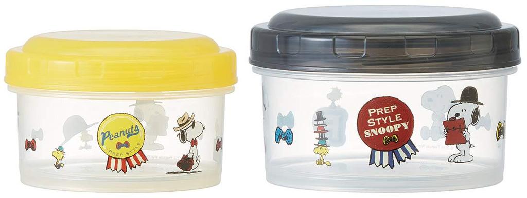 Skater Food Storage Lunch Large and Snoopy Preppy Made in Set of 2 A Containers, Containers, Boxes, Small, 630ml, Style, Japan, RFC2S, -