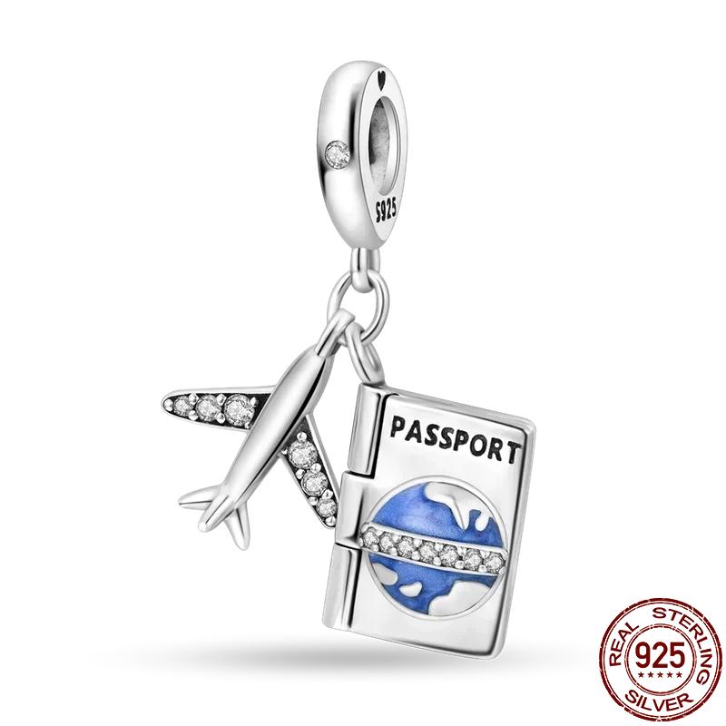 Copper Camera Iron Tower Aircraft Travel Charms Beads Fit Original Bracelets Diy Anniversary Jewelry Women