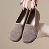 Cloth Shoes Women's Shoes 2025 Spring New Single Shoes Soft Sole Breathable Fly-woven Casual Shoes Middle-aged and Elderly One-pedal Mother Shoes