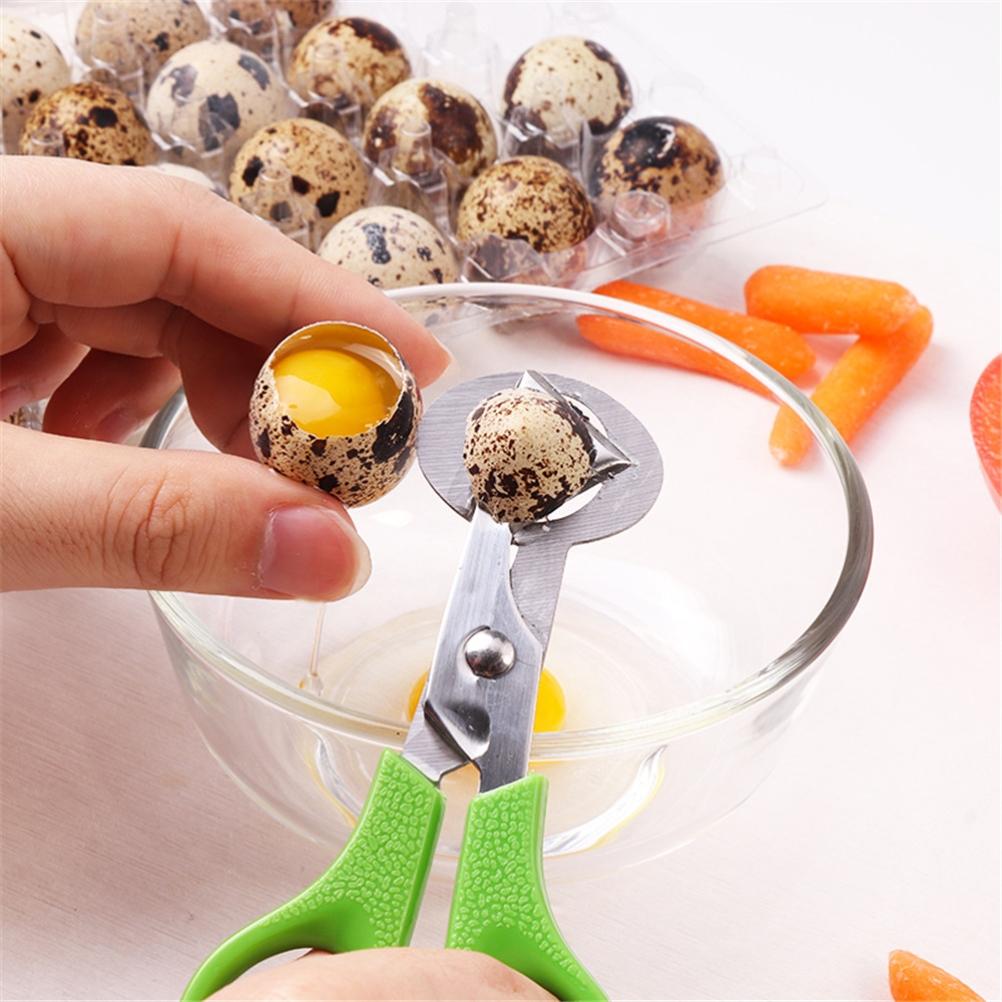 2PCS Stainless Steel Quail Egg Scissors Egg Shell Cutting Scissors Egg Divider Egg Opener Kitchen