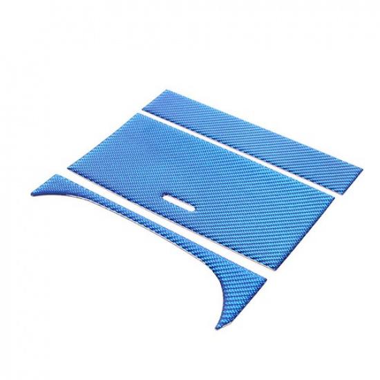 Blue Carbon Fiber Center Storage Panel Trim Cover For Jaguar F-TYPE 2013-