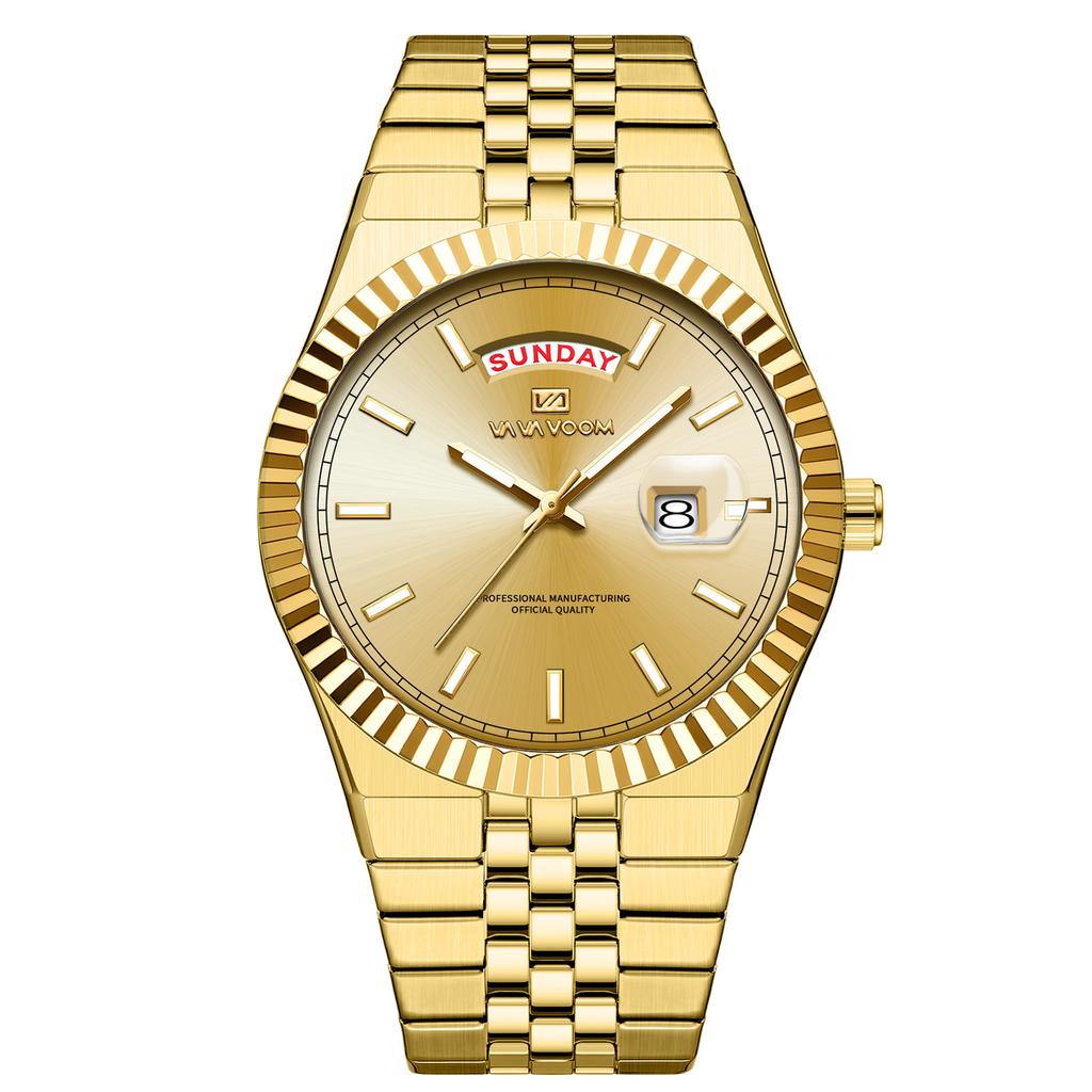 Men's Business Watch Luminous Waterproof Men's Watch Hot-selling Dual Calendar Quartz Watch