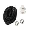 1 Set Flexible Bilge Pump Hose Installation Kit 3/4-Inch Diameter 6.6 FT for Boats with 2 Clamps and Thru-Hull Fitting