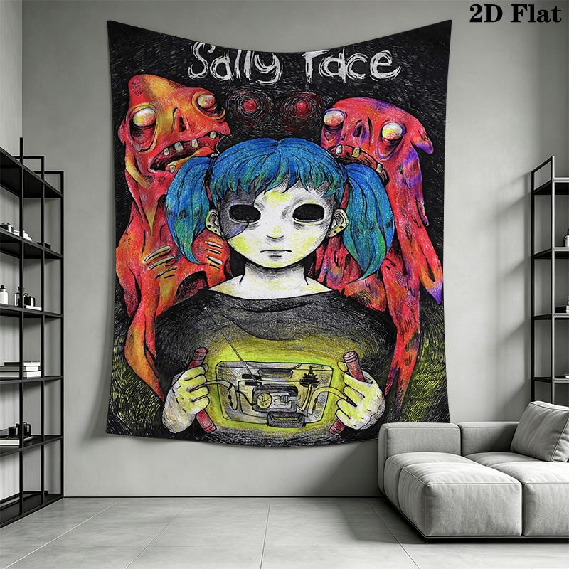Sally Face Pattern Home Decor Tapestry, Wall Hanging, Decorative RV Wall Cloth.XGT0914189