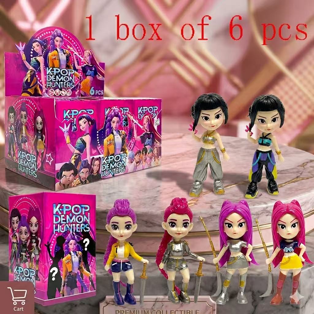 New Hot Kpop Devil Hunter Rumi Zoe Mira Anime Polyvinyl Chloride Character Collection Childrens Gift Hot Anime Dolls 5D Eyes