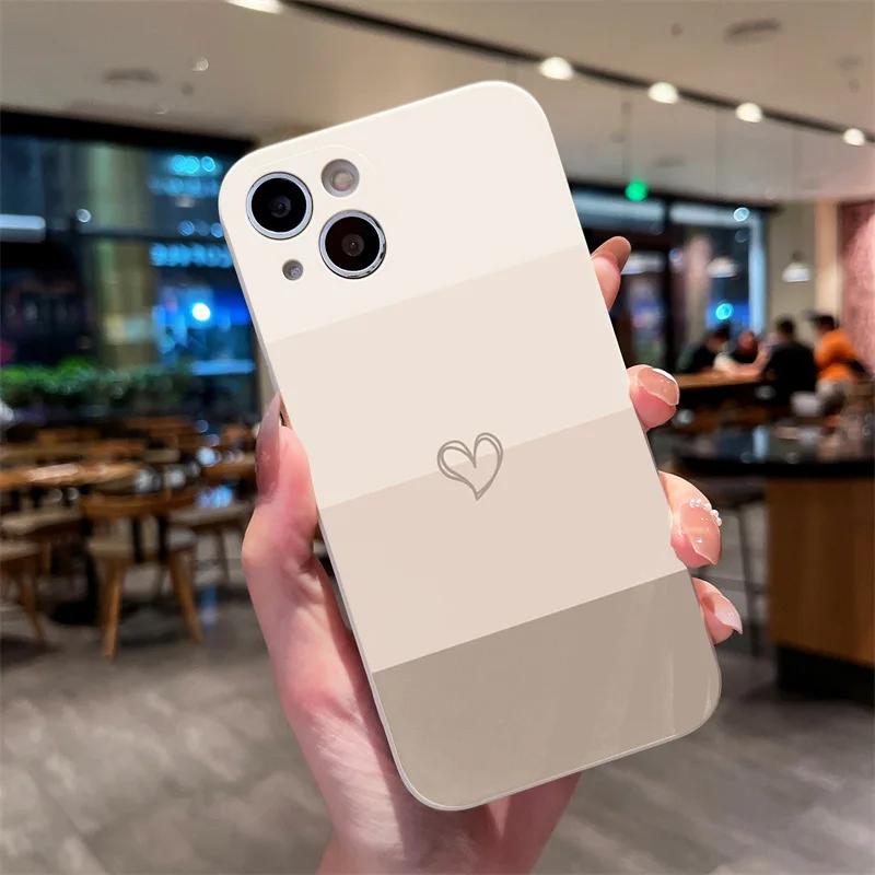 

Heart Shaped Painted Soft Phone Case for Samsung Galaxy S25 S23 S22 Ultra S24 FE A15 A35 A50 A51 A54 A71 A72 A73 Soft Cover S20 Plus
