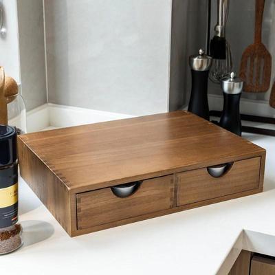 Modern Wooden Coffee Capsule & Tea Bag Storage Rack - Multi-purpose Kitchen Display Box