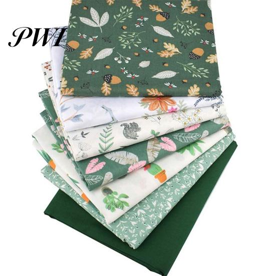 Patchwork Cloth 1 Set Beautiful Flower Printed Lightweight Elegant Eye-catching Fabric Sewing for Home Needlework