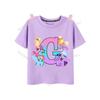 My Little Pony Girl T Shirt Twilight Sparkle Letter AZ TShirts Cartoon Kids Short Sleeve Tee Tops Casual Children Clothes