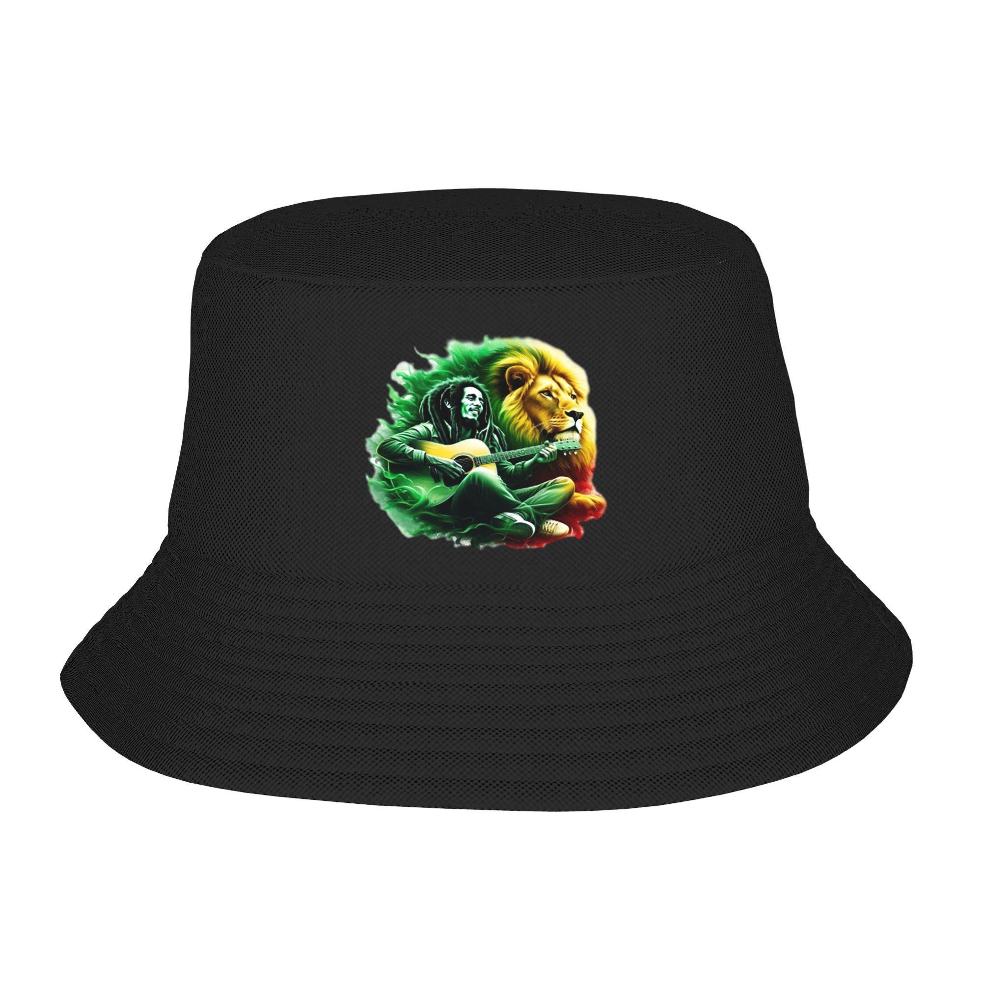 

Bob Marley One Love Bucket Hat Panama Bob Hats Outdoor Fashion Reversible For Summer Beach Fishing Unisex Fisherman Caps One Size