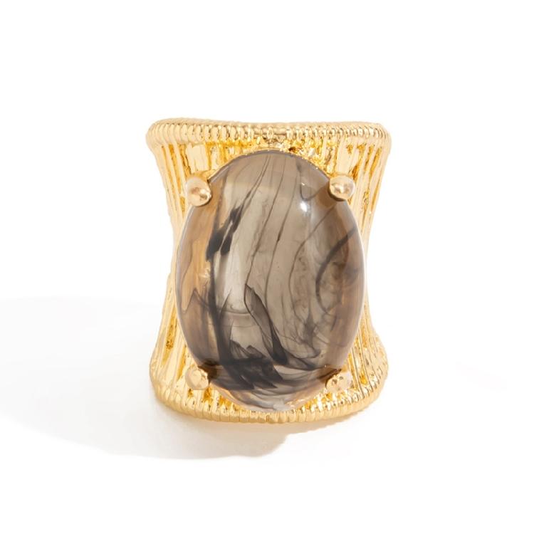 Contemporary Fashion Adjustable Ring Featuring Gradient Effect For Exaggerated Look And Comfort Fit In Modern Style