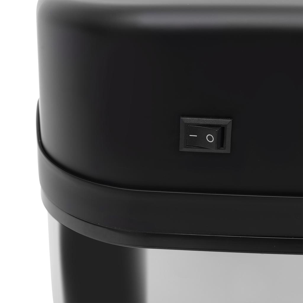 Sensor Trash Can 20L Stainless Steel Automatic Trash Can with Motion Sensor, Inner Bucket 33 X 25 X 42.5 Cm Silver+Black
