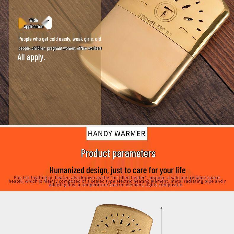 Portable Copper Hand Warmer - Winter Heating Pocket Protector Gift