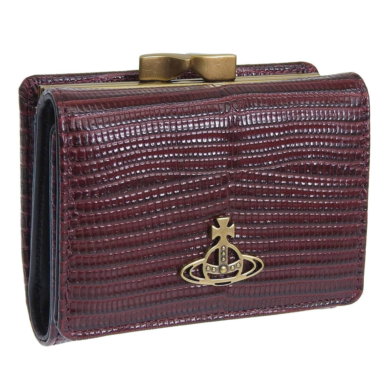 

Wallet Trifold Folding Wallet Mini Wallet Compact Leather Burgundy LIZARD SMALL FRAME WALLET 51010018UL004FI401 VIVIENNE WESTWOOD [Vivienne Westwood]