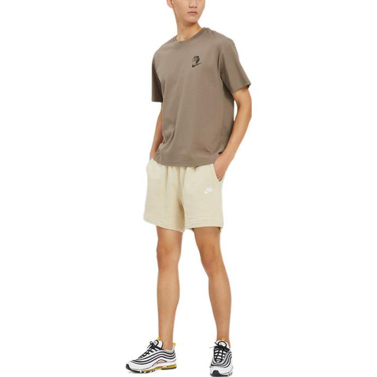 Nike Embroidered Logo Retro Athletic Drawstring Shorts Men Bottoms Off-White DQ4596-206