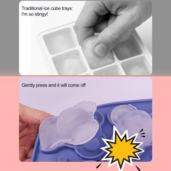 Formička na led ve tvaru koaly 4-dutá silikonová forma na čokoládu a dorty bez BPA výrobník ledu ve tvaru koaly na koktejly a nápoje