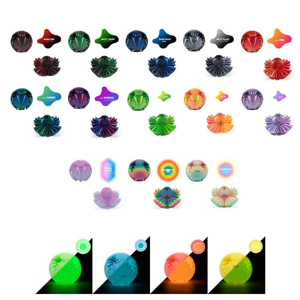 Relaxing 3D Printed Gear Ball Gear Sphere Deformation Spin Ball 3D Gear Ball  Children Adults