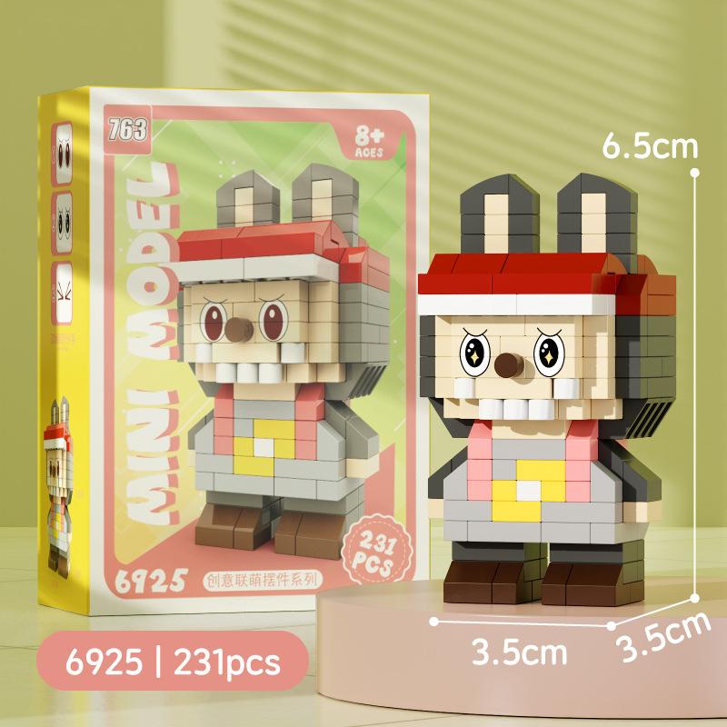 Rabub Cartoon Puppe Baustein Diamant Kleine Partikel Puzzle Zusammenbau Spielzeug