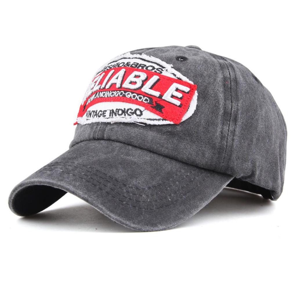 Men's Embroidered Washed Cotton Stitching Baseball Cap, Korean Style