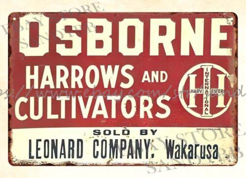 International Harvester IH harrows cultivators farming Osborne metal tin sign 20x30cm(7.8x11.8inch)