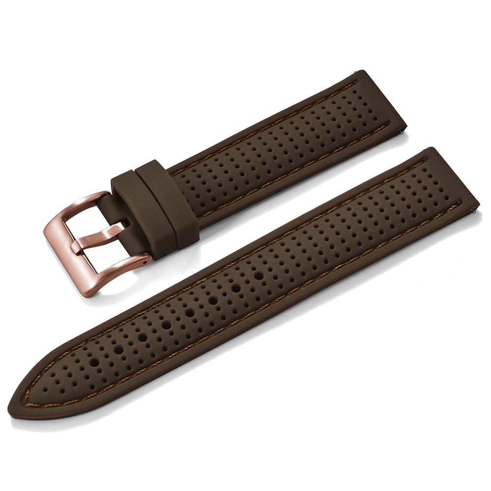 Quick Release Sport Silicone Watch Band - Breathable Waterproof Soft Rubber Strap Universal Fit 18mm 20mm 22mm For Men Women