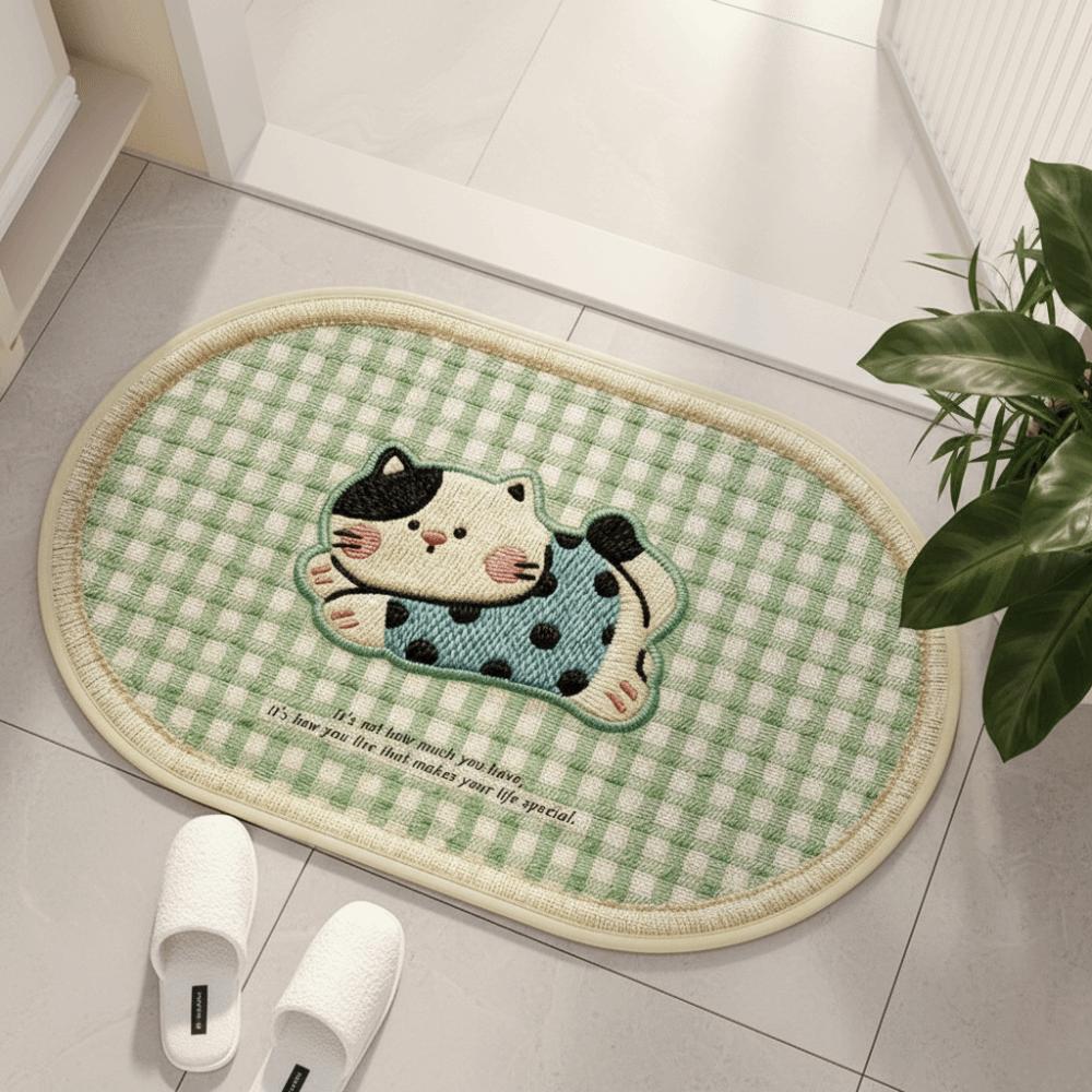 Quick Dry Bathroom Mat Weaving Texture Floor Mat Creative Absorbent Mat  Laundry Room