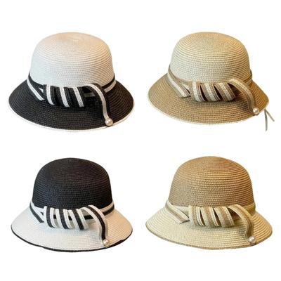 Elegant Braided Belt Straw Hat Handwoven Breathable Elegant Braided Belt Belt Hat Holiday Vacation Hat Western Sun Hat