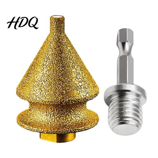 Stone Processing Drill Bit Diamond Chamfering for Grinder 4-in-1 Hole Saw Beveling