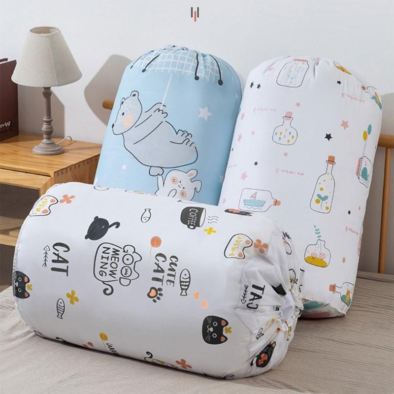 Large Waterproof Quilt Storage Bag Moisture Proof Dust Quilt Sorting Bag Clothes Luggage Move Cylinder Bag Organizer