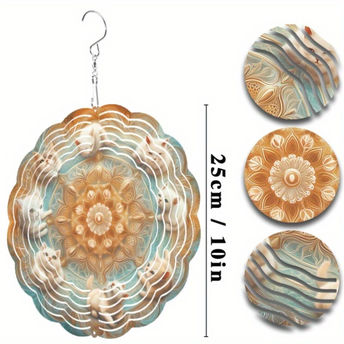 

360 Degree Hook Metal Wind Chime 25.4cm Spiritual Design for All Seasons Perfect Gift for Friends Family Garden Patio Decor No Electricity Needed 01A