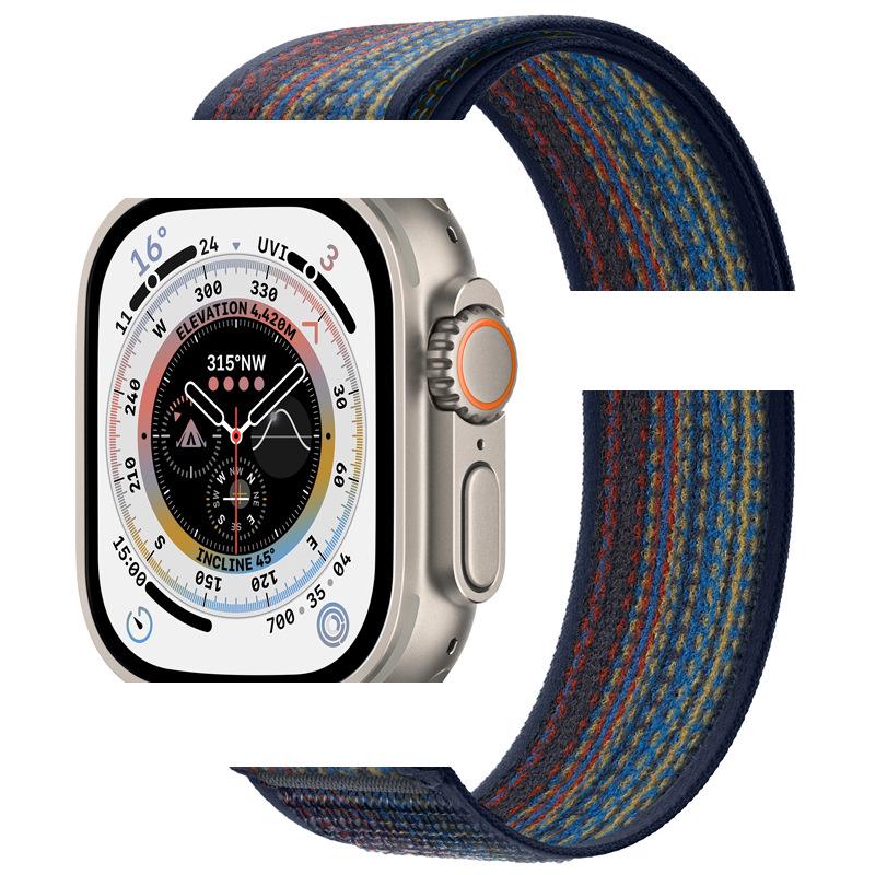 Apple Watch Ultra 10/9 Nylon Woven Velcro Trail Loop Strap