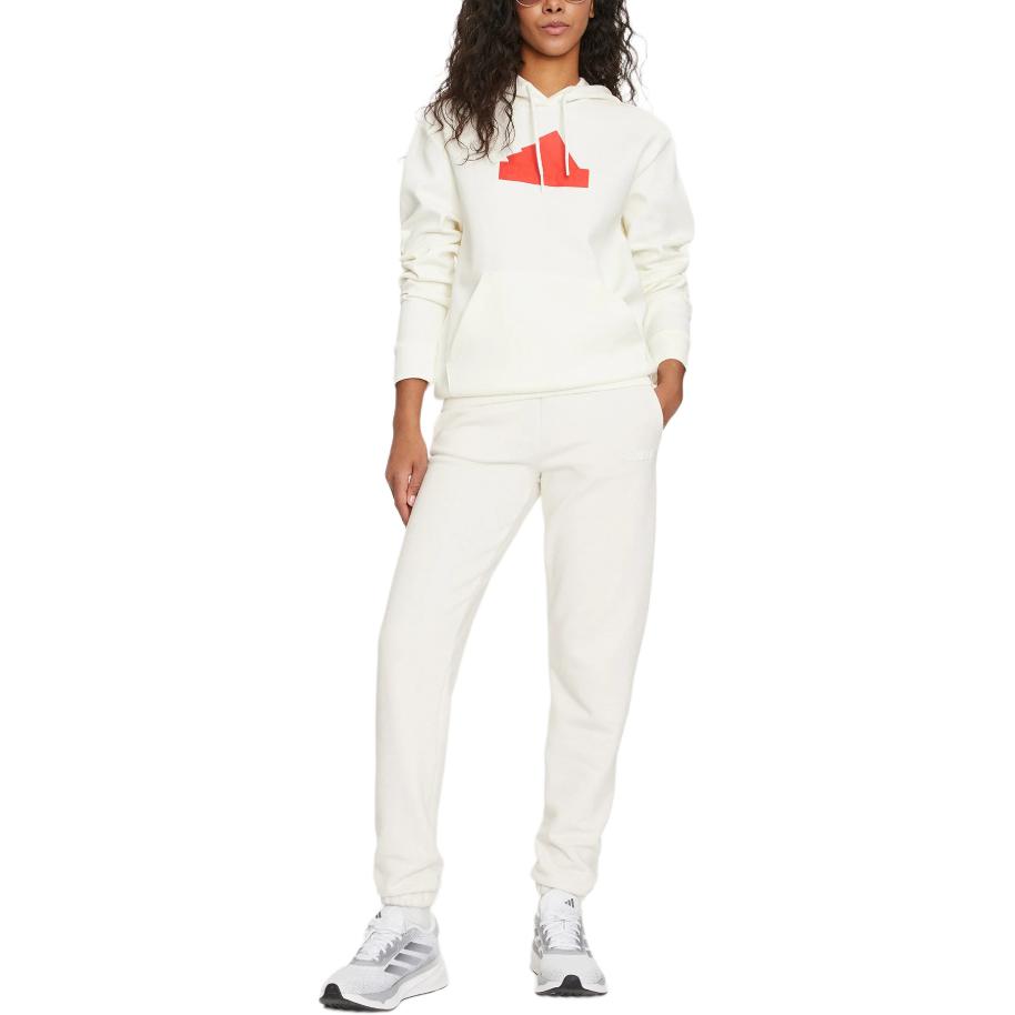 adidas Badge Long Sleeve Hoodie Women Hoodies White IS3639