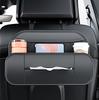 Black PU Leather Car Seat Back Storage Box Organizer Drink Cup Holder Universal