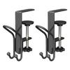 1/2Pcs Adjustable Desk Mount Hooks Backpack Hooks Strong Load-bearing Multipurpose Easy Installation Hanger Hooks