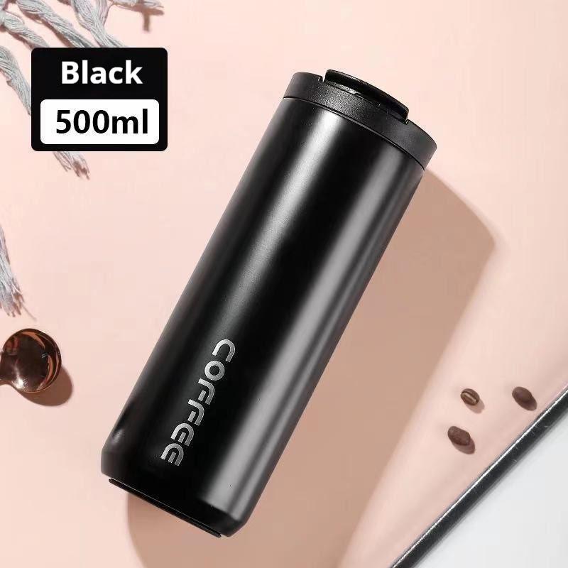 Stainless Steel 304 Coffee Mug 400ml/500ml Double Leak-Proof Thermos Mug Travel Thermal Cup Thermosmug For Gifts Vacuum Flasks