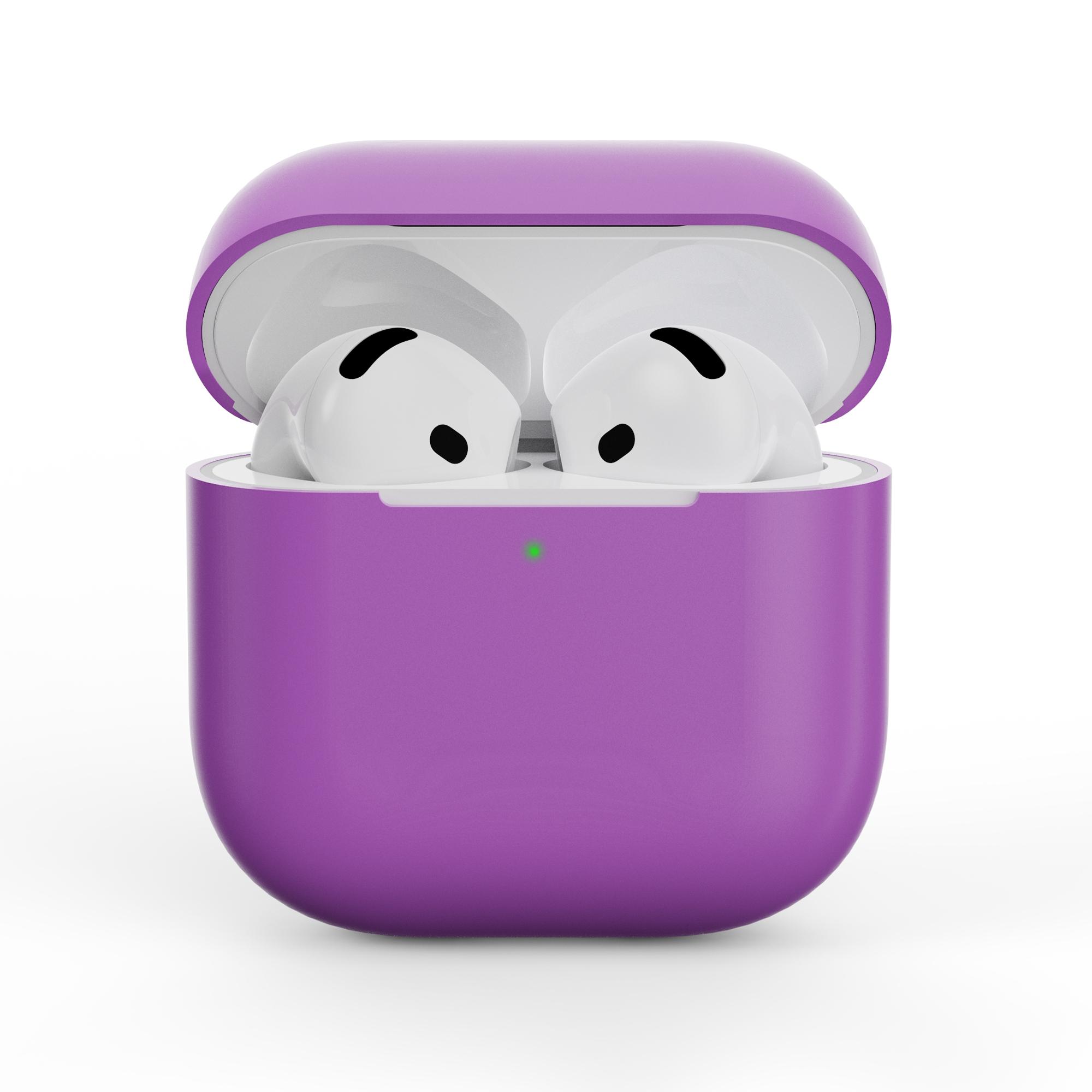 Pour AirPods 4 3 2 Étui Fin en Silicone pour Écouteurs Bluetooth Sans Fil Apple AirPods Pro 2 3 Séparés Housse de Protection For Airpods 4 violet