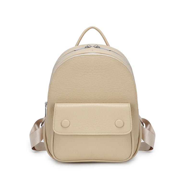 

PU Bag New Fashionable Backpack for Women, Simple and Versatile, Suitable for Travel and Commuting, Niche Trend хакі