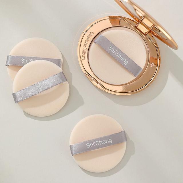MSQ - Powder Puff with Case / Set With Case - Set of 2 - Powder Puff - Nude Pink