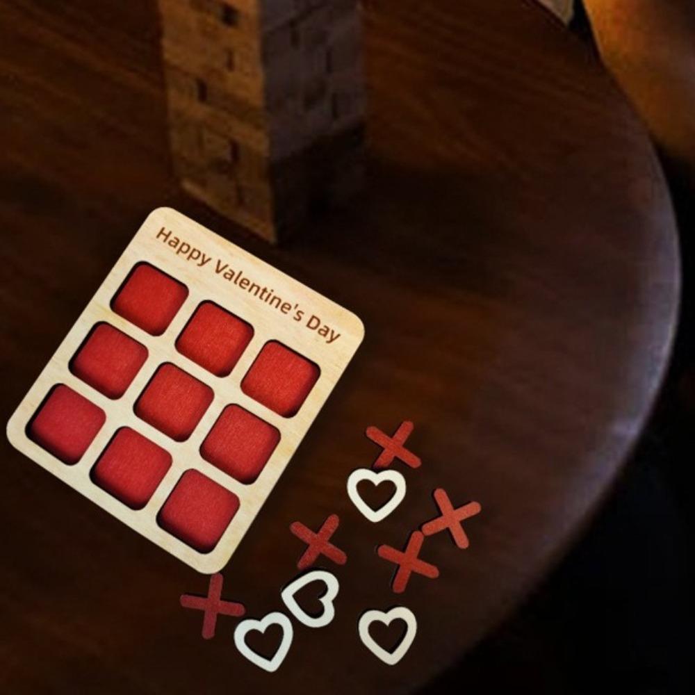 Romantic Valentine's Day Board Game Wooden Family Game Educational Toys  Interactive