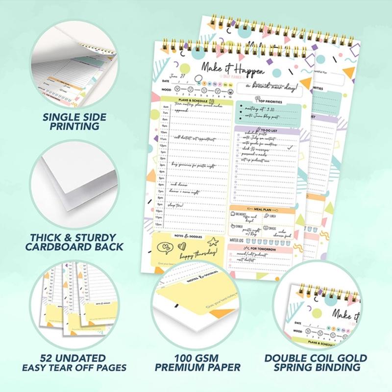 Daily To-do-list Planner Coil-binding Planner Daily Weekly Planner To-do-list Notebook Personal Appointment Book Diary