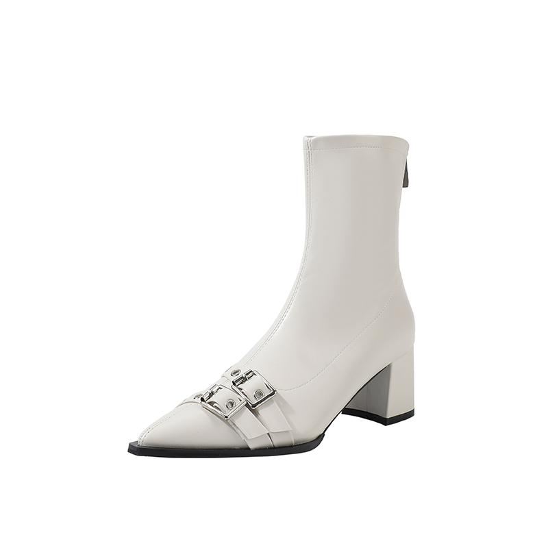 Ankle High Heels Women Chelsea Boots Sexy Pointed Toe Designer Shoes New Brand Winter  Shoes Dress Gladiator Lady Chaussures